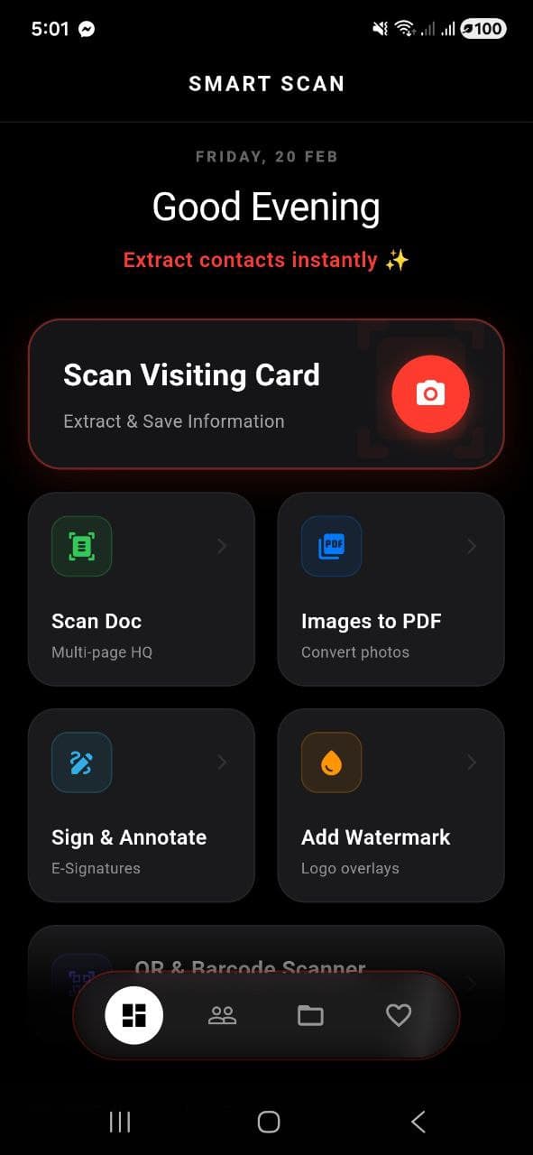 Smart Scan dashboard